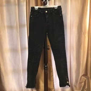Black Washed slim fit mid waist jeans